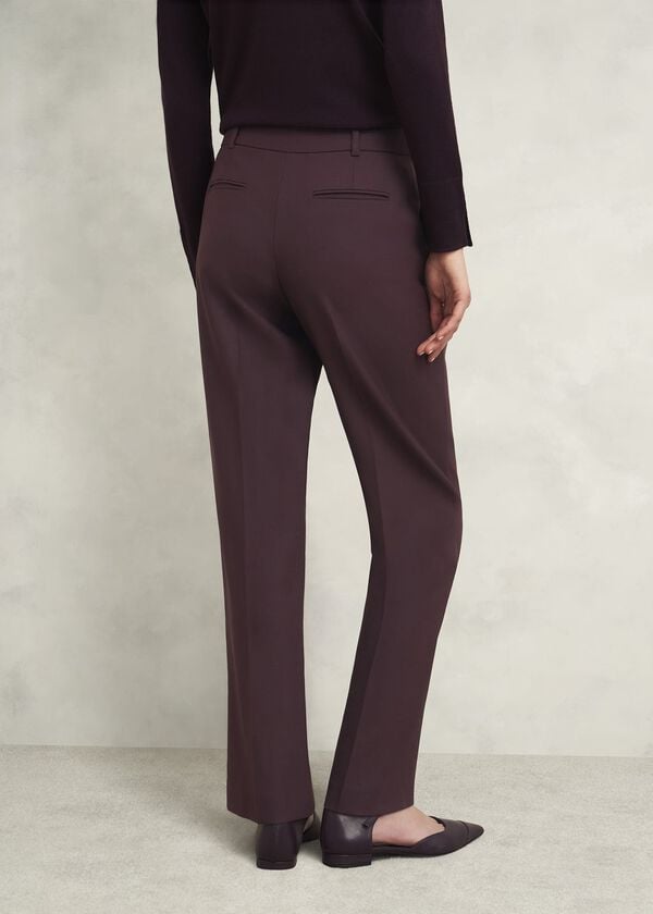 Hobbs Gerrie Straight Trousers Malbec Purple