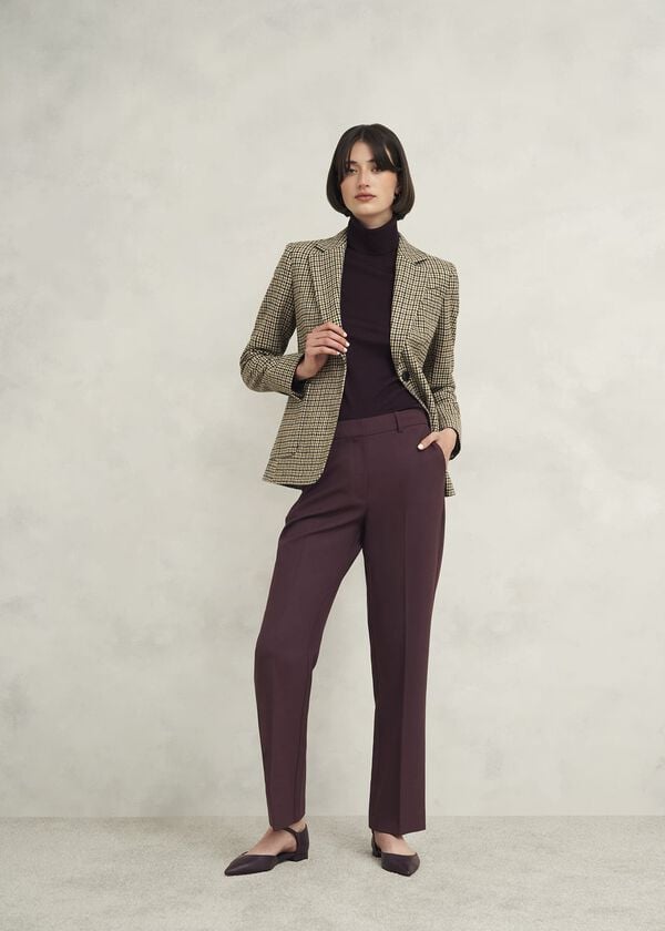 hobbs Gerrie Straight Trousers Malbec Purple