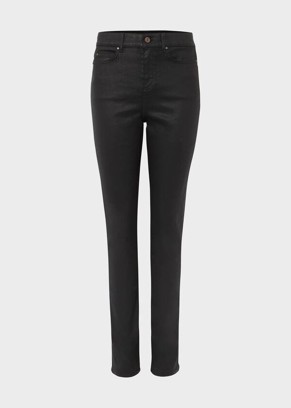 Hobbs Gia Coated Skinny Jeans Black