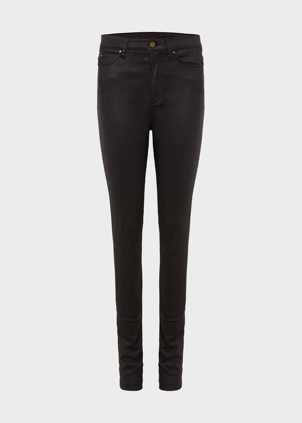 Hobbs Gia Coated Skinny Jeans Black
