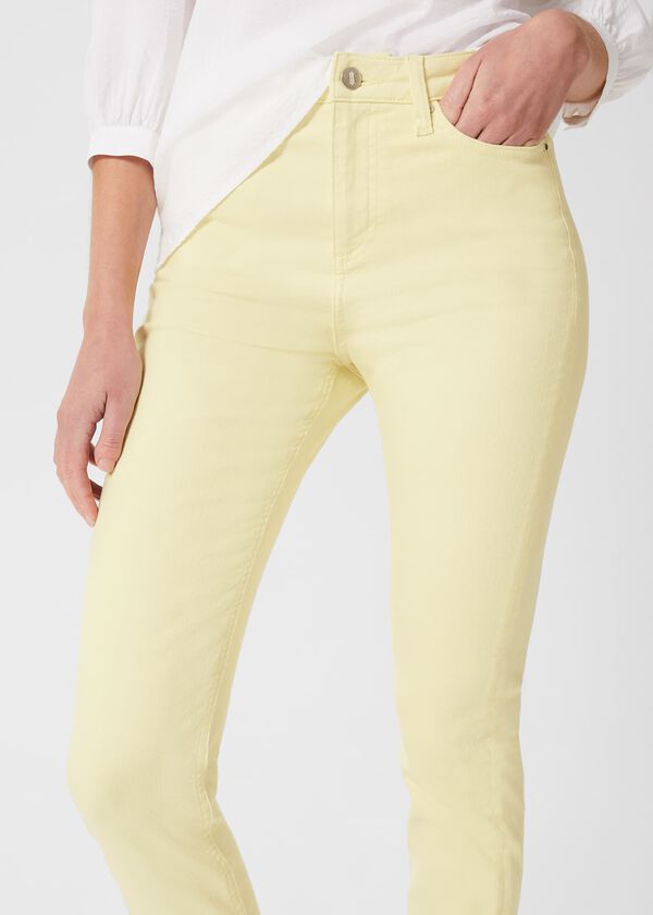 Hobbs Gia Sculpting 7/8 Jeans Light Yellow