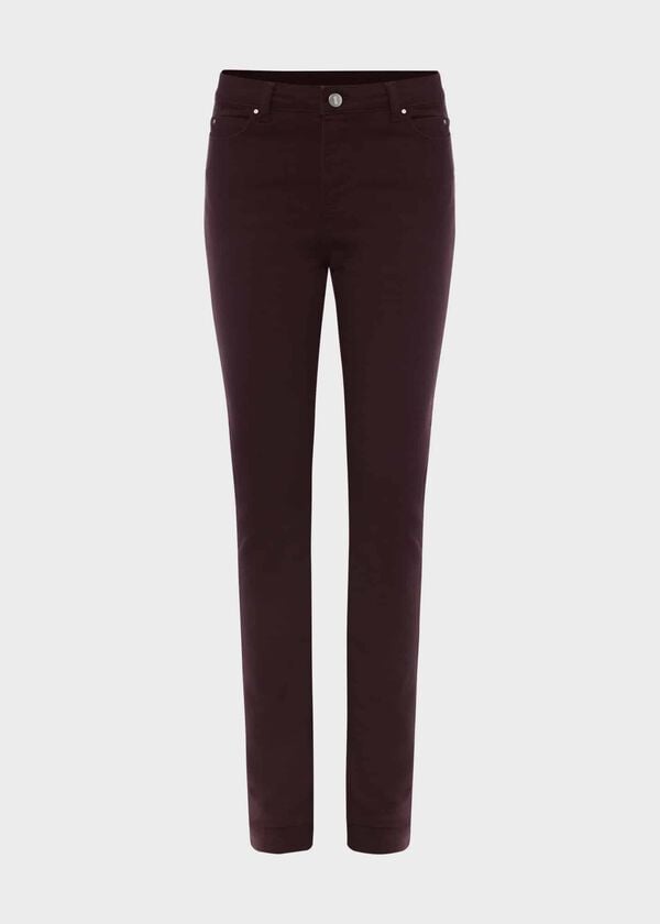 Hobbs Gia Sculpting Jeans Aubergine