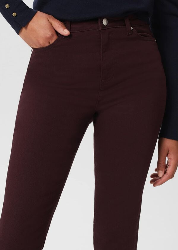 Hobbs Gia Sculpting Jeans Aubergine