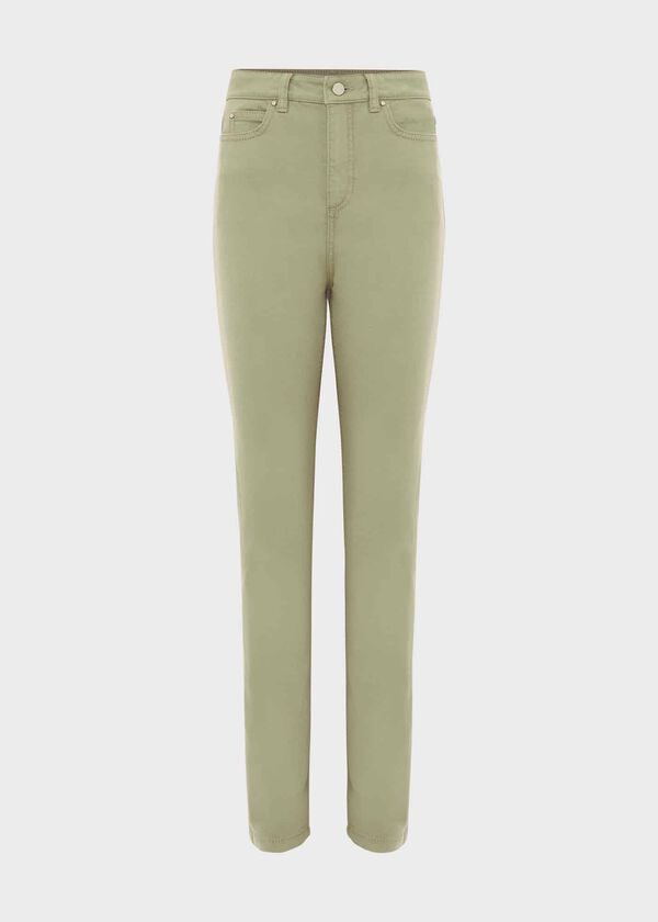 Hobbs Gia Sculpting Jeans Light Green