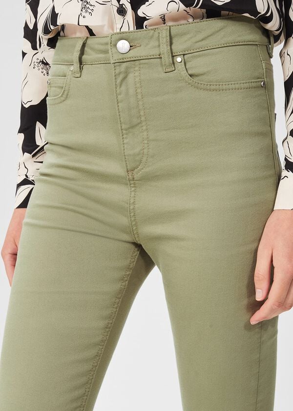 Hobbs Gia Sculpting Jeans Light Green