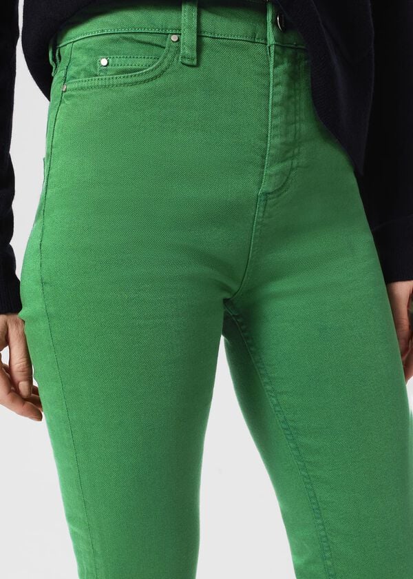 Hobbs Gia Sculpting Jeans Pea Green