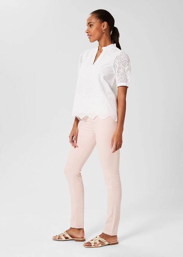 Hobbs Gia Sculpting Jeans Warm Pink