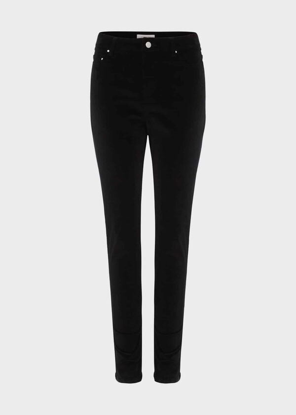 Hobbs Gia Velvet Skinny Jeans Black