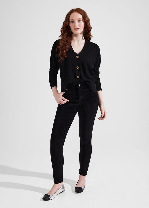 hobbs Gia Velvet Skinny Jeans Black