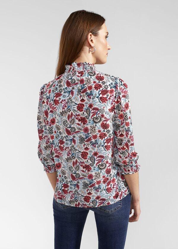 Hobbs Giovanna Blouse Ivory Multi