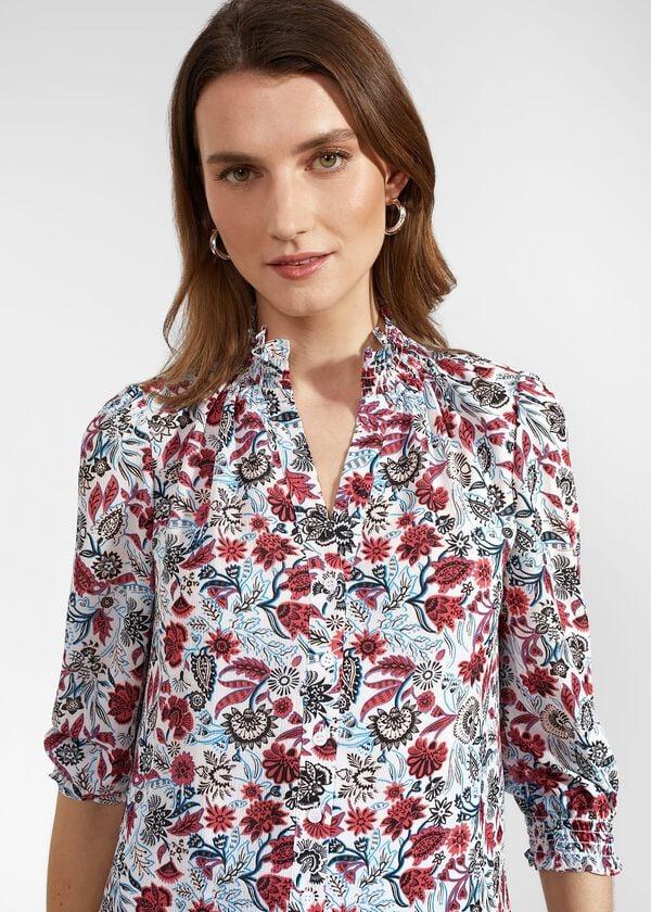 Hobbs Giovanna Blouse Ivory Multi
