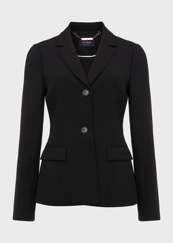 Hobbs Giulia Wool Blend Blazer Black