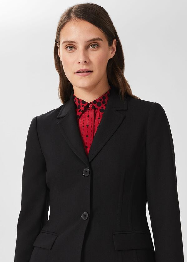Hobbs Giulia Wool Blend Blazer Black