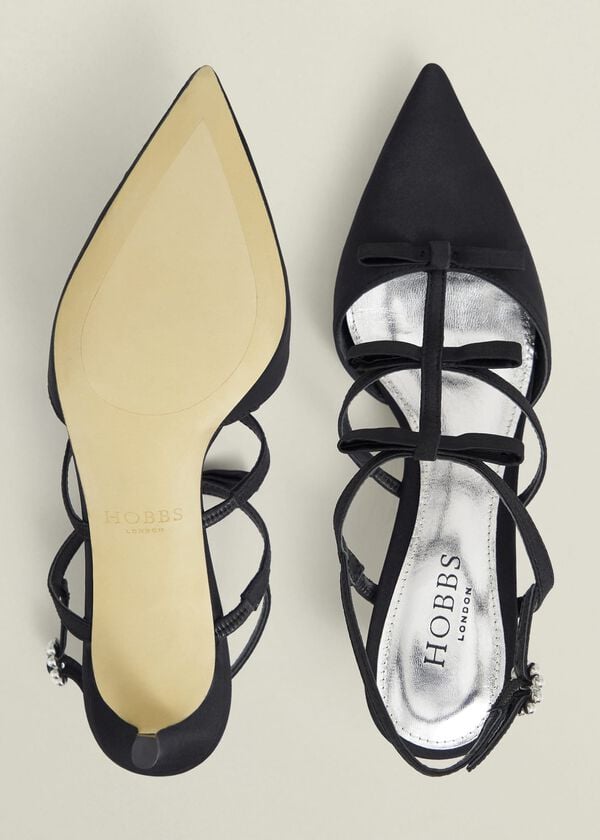 Hobbs Gosford Satin Heels Black