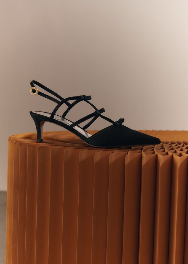 hobbs Gosford Satin Heels Black