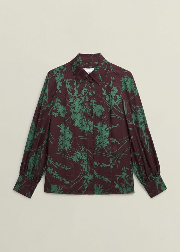 Hobbs Grasmere Shirt Brown Green