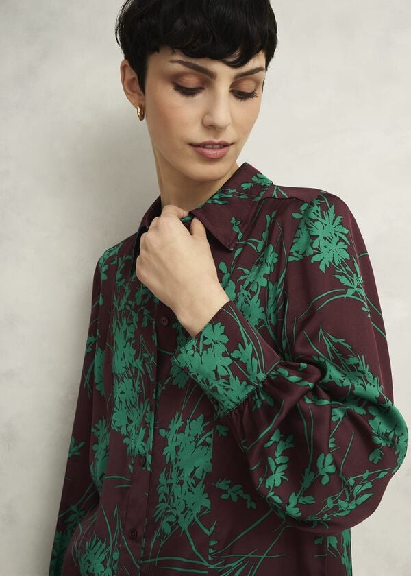 Hobbs Grasmere Shirt Brown Green