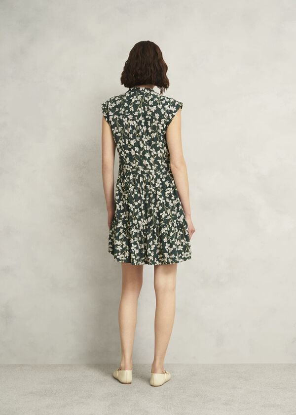 Hobbs Green Floral Layla Mini Dress Green Multi
