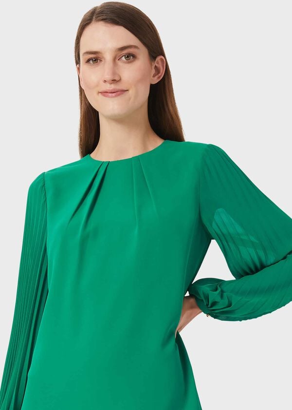 Hobbs Greta Popover Dress Field Green