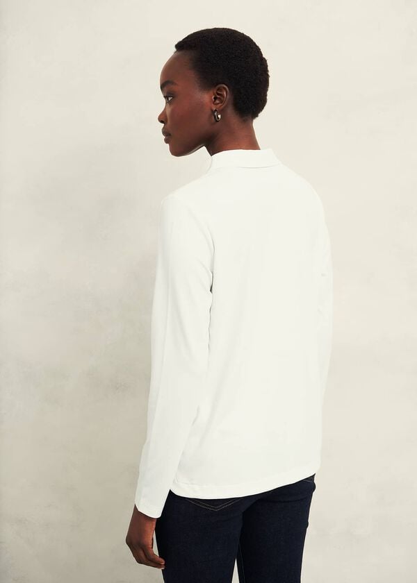 Hobbs Gwen Collared Tunic Top Hobbs Ivory