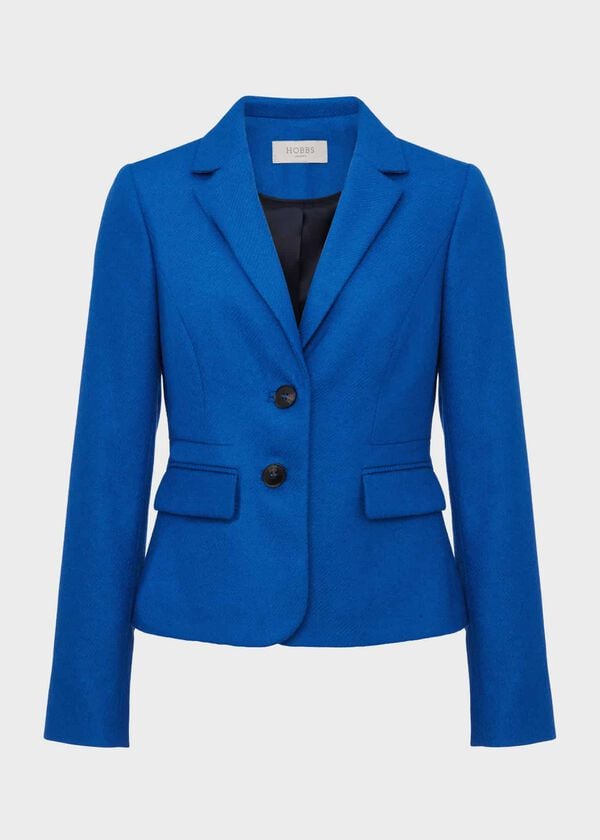 Hobbs Hackness Wool Jacket Electric Blue