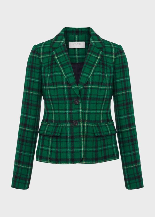 Hobbs Hackness Wool Jacket Green Multi