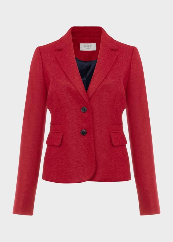 Hobbs Hackness Wool Jacket Raspberry