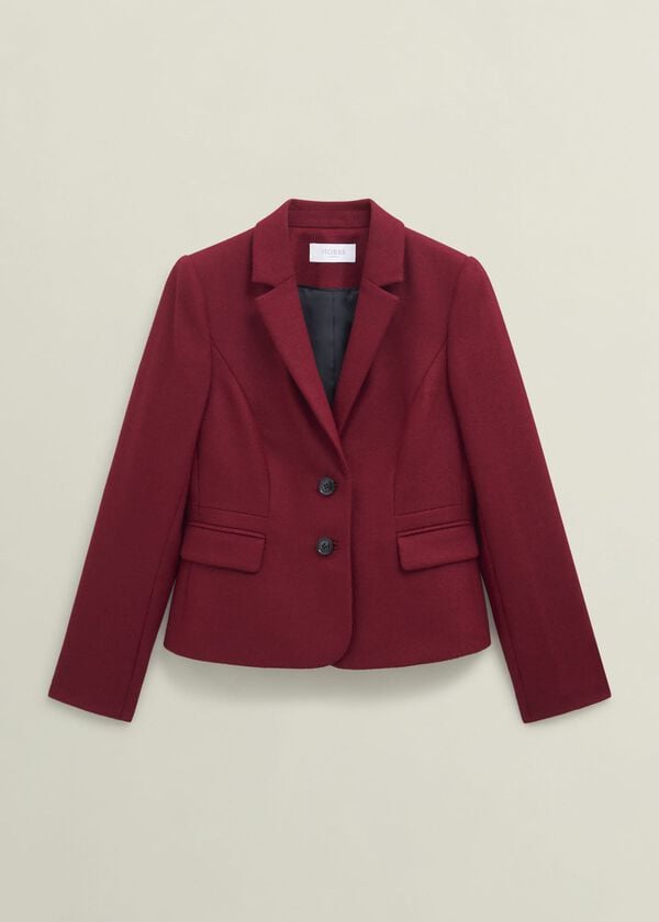 Hobbs Hackness Wool Jacket Red