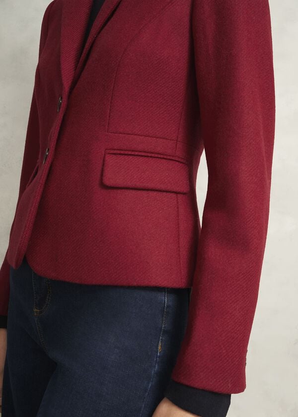 Hobbs Hackness Wool Jacket Red