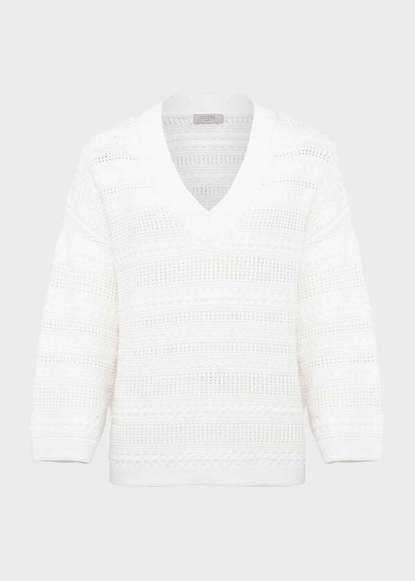 Hobbs Hadley Cotton Jumper Ivory