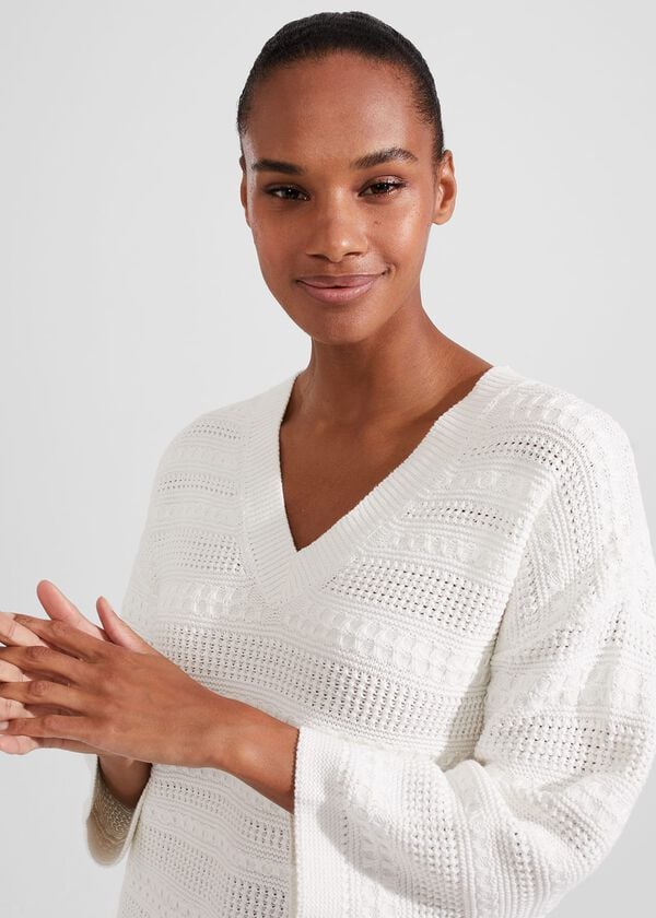 Hobbs Hadley Cotton Jumper Ivory