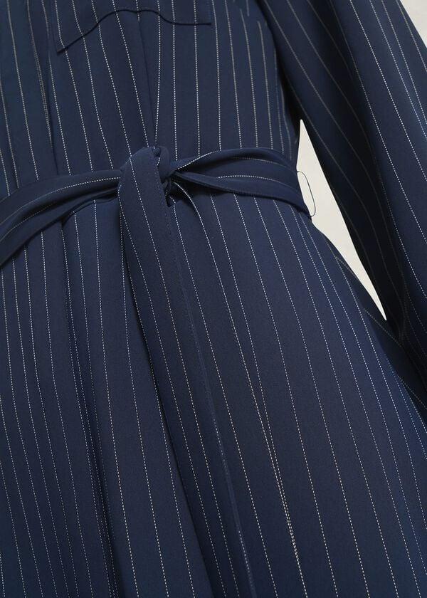 Hobbs Hadley Shirt Dress Midnight Ivory