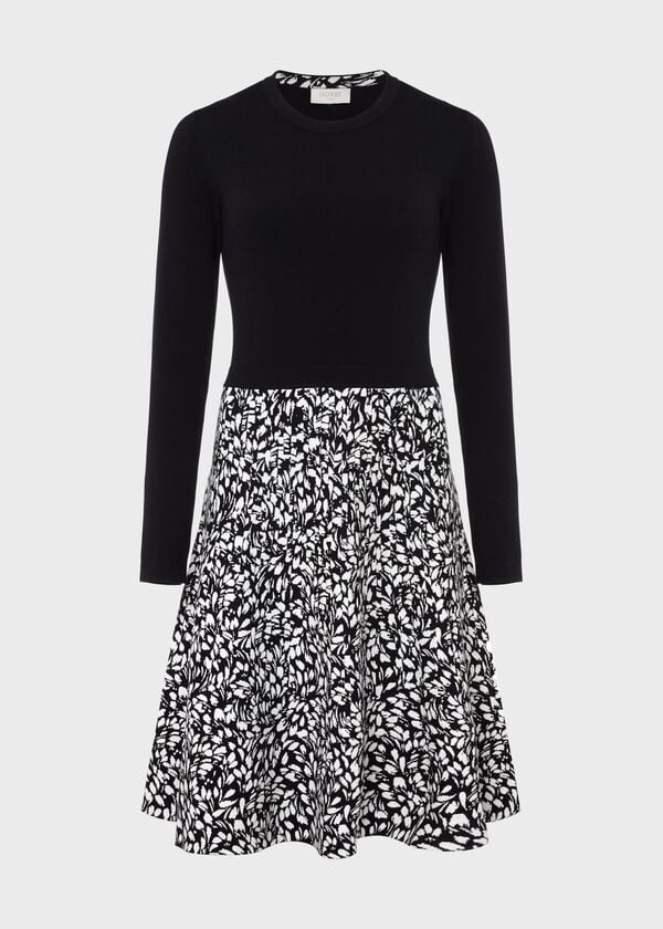 Hobbs Hallie Knitted Dress Navy