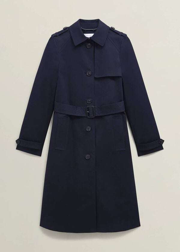 Hobbs Hallie Shower Resistant Trench Navy