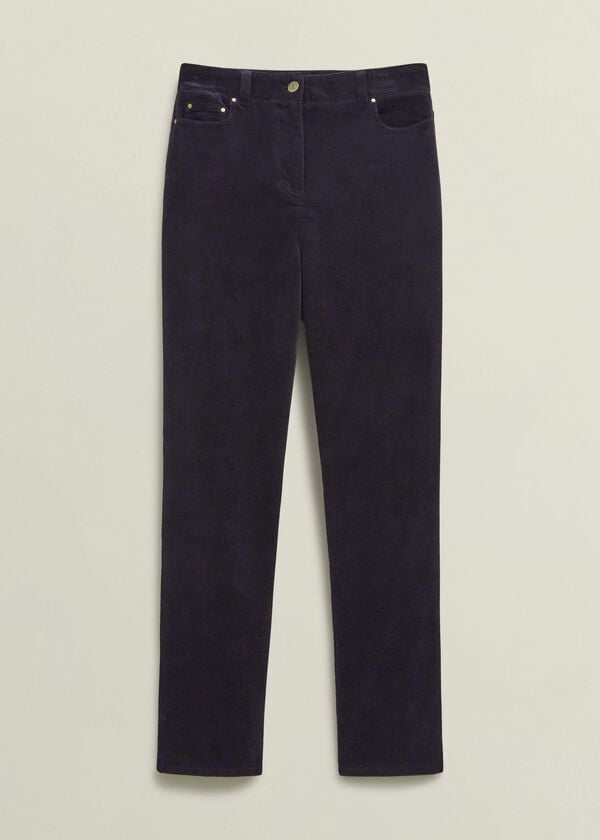 Hobbs Hampstead Cord Trousers Navy
