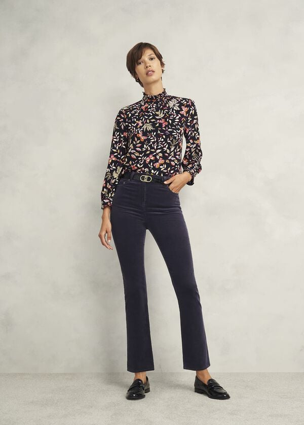 hobbs Hampstead Cord Trousers Navy