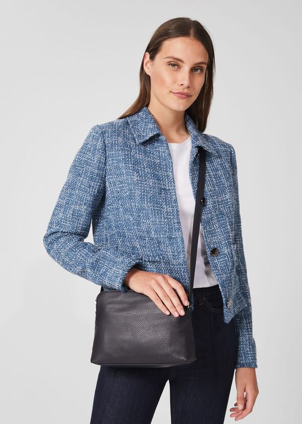 hobbs Hampton Leather Crossbody Bag Navy