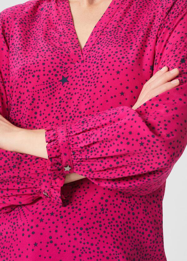 Hobbs Hana Blouse Pink Black