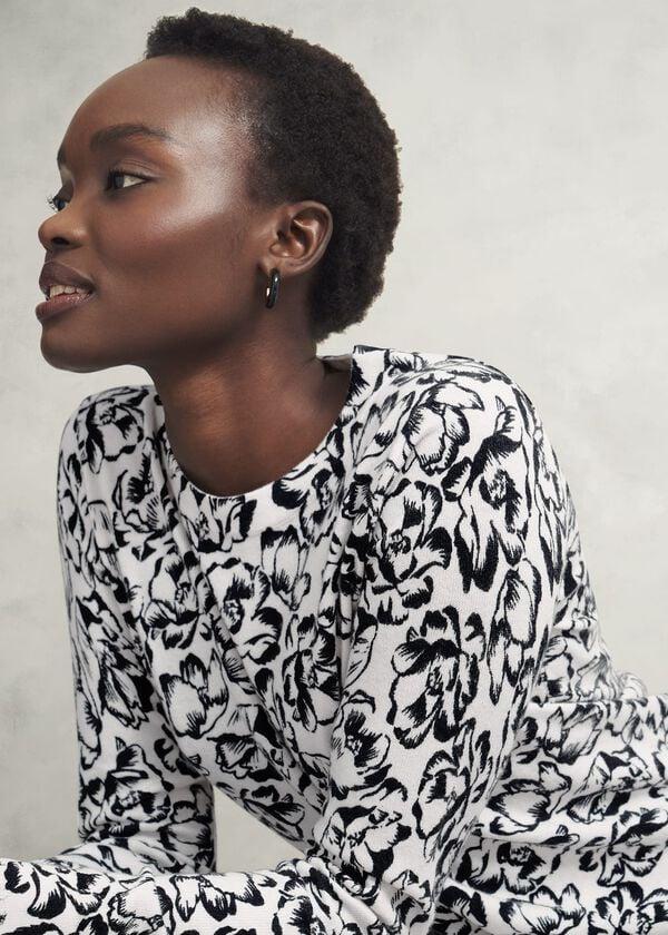 Hobbs Harlow Jumper With Wool Ivory Black