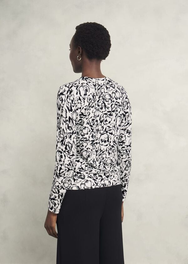 Hobbs Harlow Jumper With Wool Ivory Black