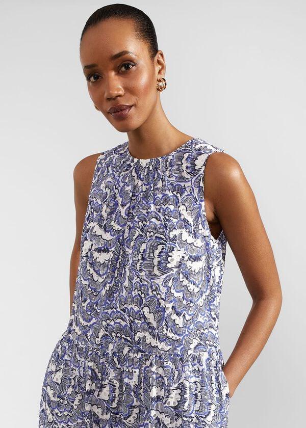 Hobbs Harper Dress Ivory Blue