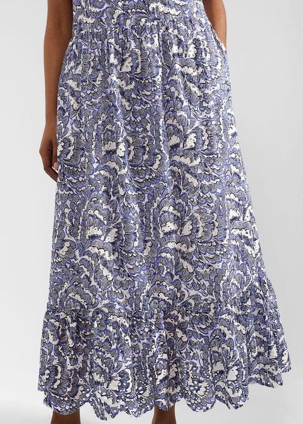 Hobbs Harper Dress Ivory Blue