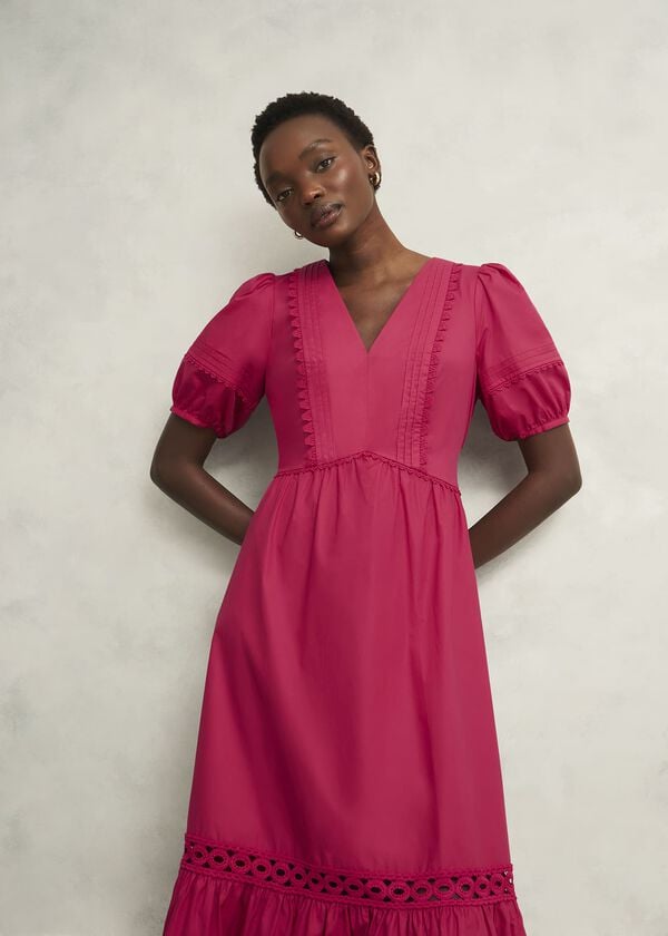 Hobbs Harriet Dress Bright Pink