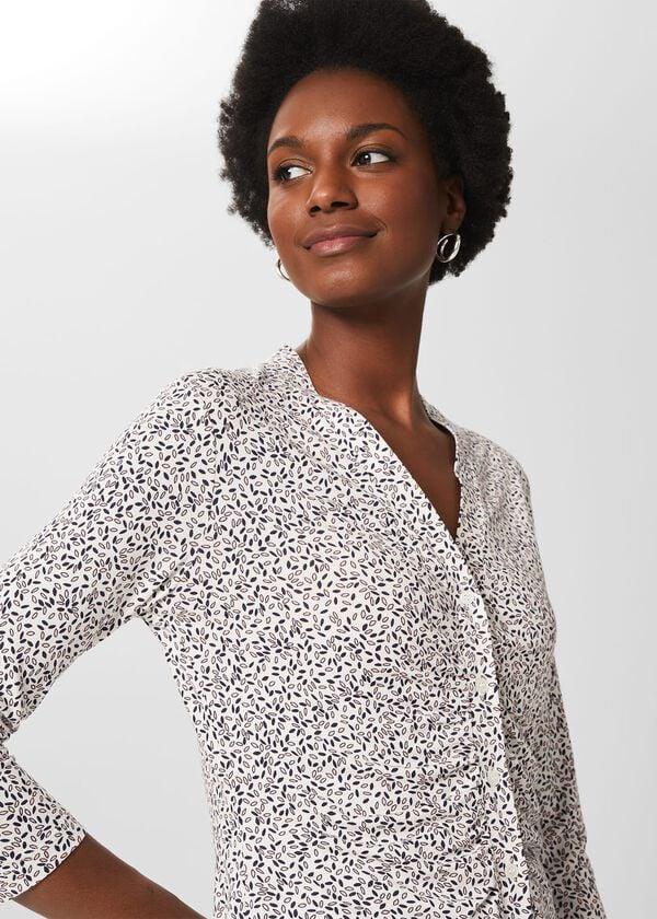 Hobbs Hattie Printed Top Ivory Multi