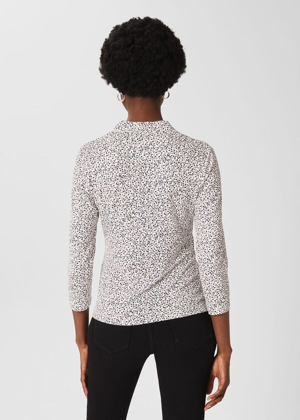 Hobbs Hattie Printed Top Ivory Multi