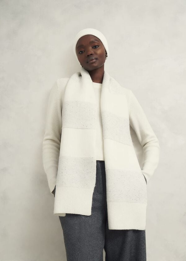 Hobbs Hayley Scarf Ivory