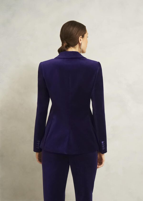 Hobbs Heather Velvet Jacket Midnight Purple