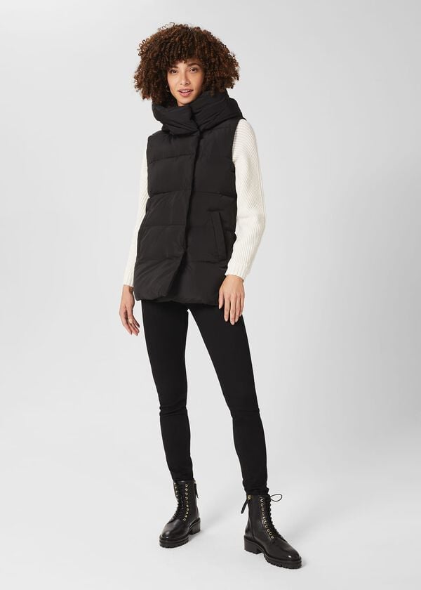 Hobbs Heather Water Resistant Padded Gilet Black