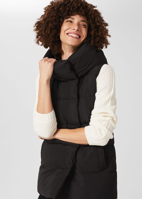 hobbs Heather Water Resistant Padded Gilet Black