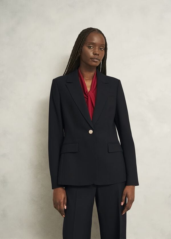 hobbs Heidi Wool Blend Jacket Black